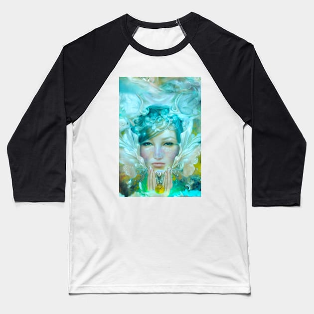 Sea Divine Feminine Baseball T-Shirt by Nobiya